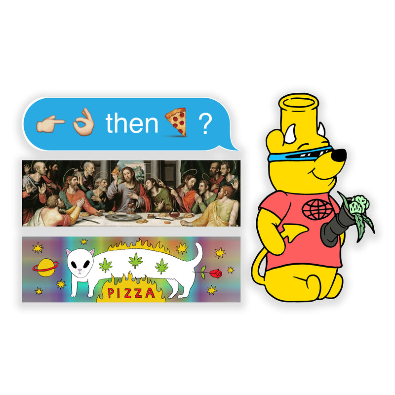 Pizza-Aufkleberpaket 2 – Pizza-Skateboards